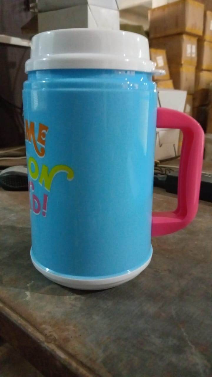Insulated Mug with Lid Handle Flexible Straw with Cap (709 ML) - infinityexculsivestore.com