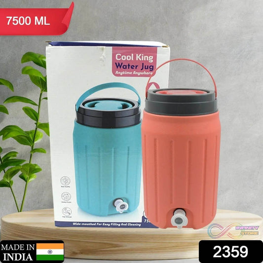 Insulated Water Jug with Tap (7500ml): Leakproof, Travel Cooler - infinityexculsivestore.com