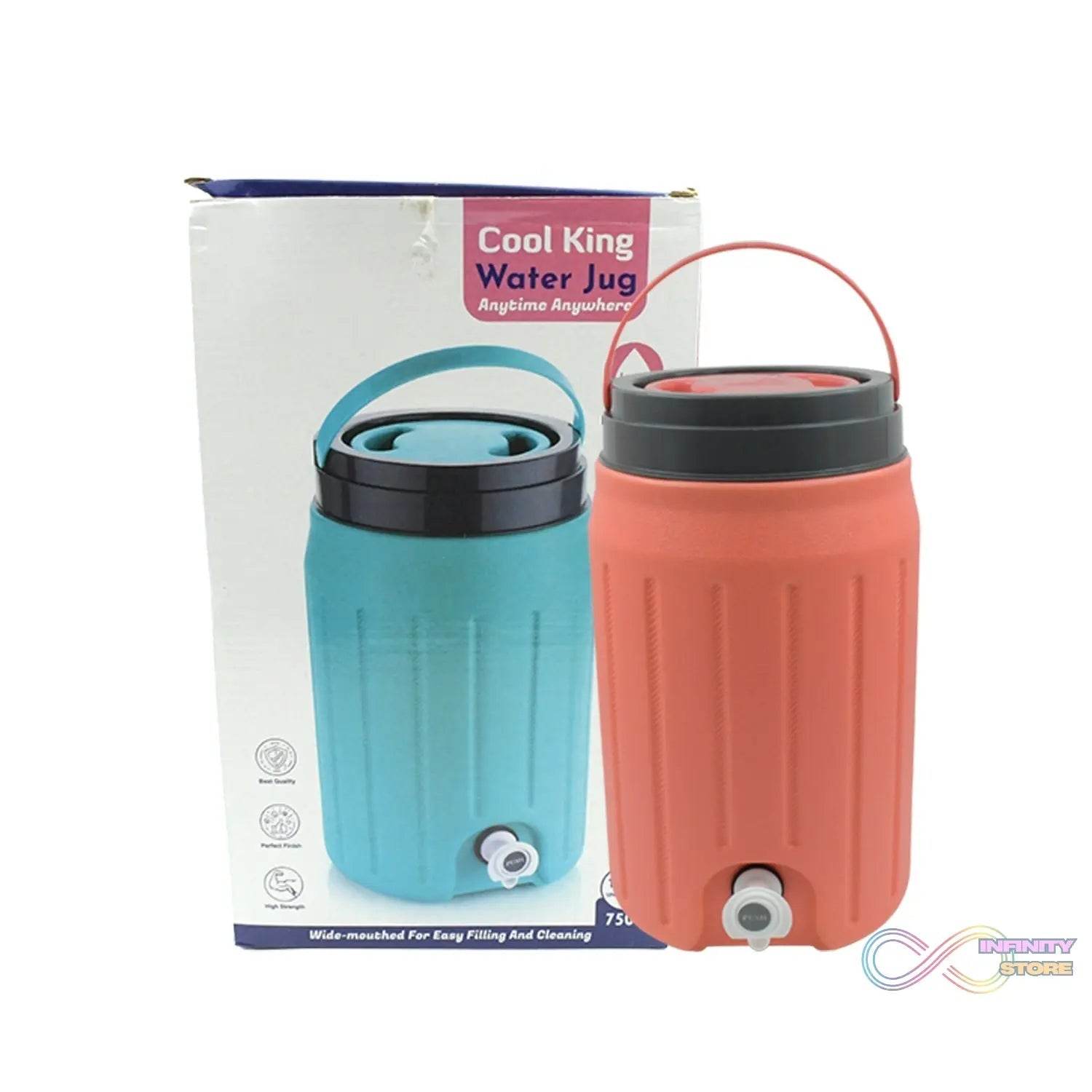 Insulated Water Jug with Tap (7500ml): Leakproof, Travel Cooler - infinityexculsivestore.com