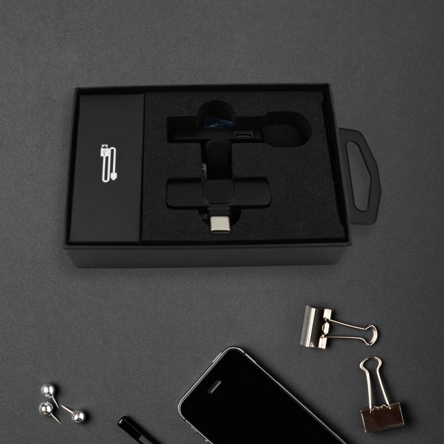 Intelligent Noise Cancelling Live Streaming Clip on Microphone for Type-C & for iPhone with Charging Mini Wireless Lapel Collar Microphone - infinityexculsivestore.com