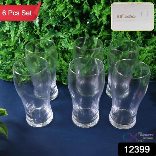 Juice water Glass Tumbler Pure Glass (6 Pcs Set) - infinityexculsivestore.com