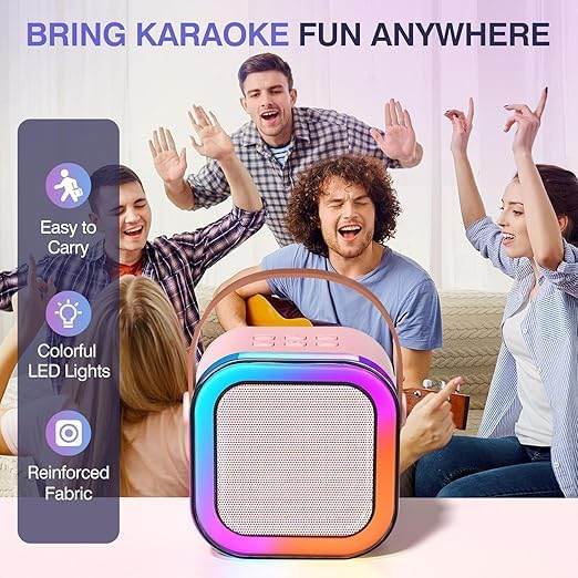 Karaoke Machine for Kids and Adults, Portable Bluetooth Mini Karaoke Microphone - infinityexculsivestore.com
