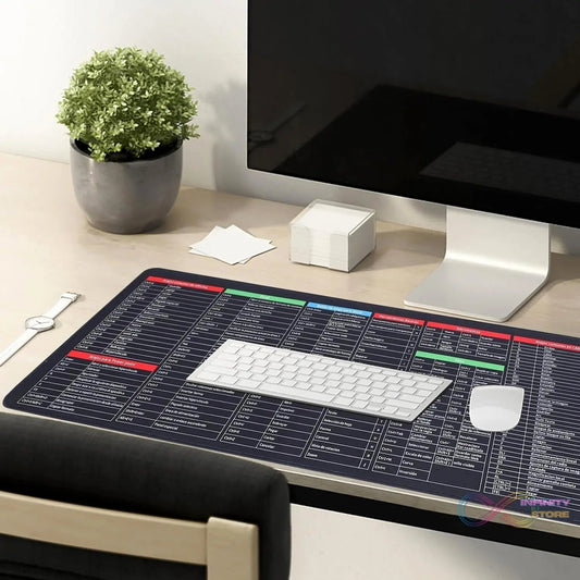 Mat of Shortcut Keyboard Mouse Pad Mat Mouse Pads for Desk Quick Key Super Large Anti - slip Keyboard Pad Desk Accessories Desktop Mouse Pad Office Oversized Big Mouse Pad Rubber (80β30 Cm) - infinityexculsivestore.com