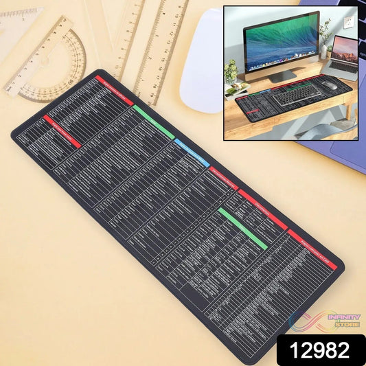 Mat of Shortcut Keyboard Mouse Pad Mat Mouse Pads for Desk Quick Key Super Large Anti - slip Keyboard Pad Desk Accessories Desktop Mouse Pad Office Oversized Big Mouse Pad Rubber (80β30 Cm) - infinityexculsivestore.com