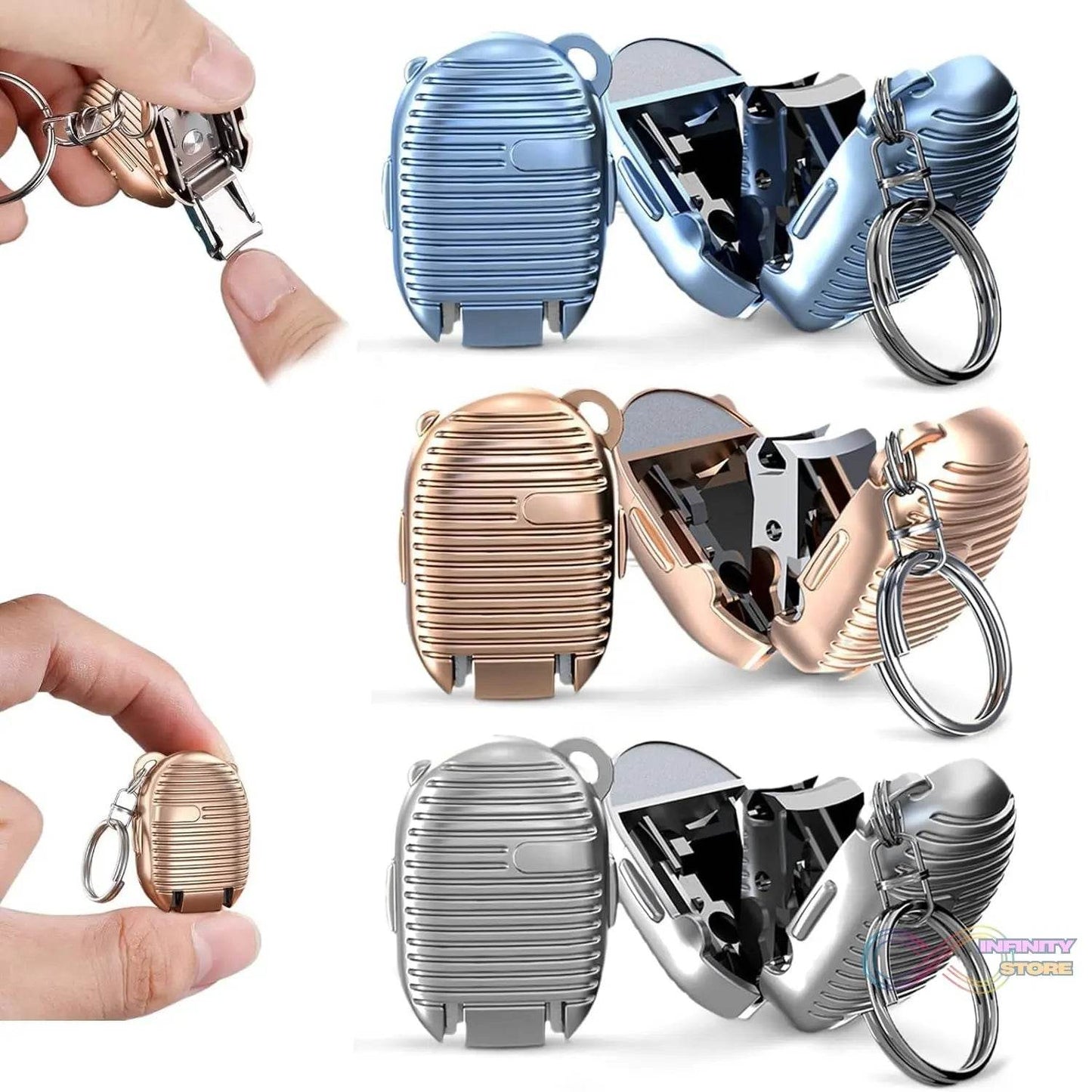 Keychain Nail Clipper | Small Nail Clippers Multicolor (1 Pc) - infinityexculsivestore.com