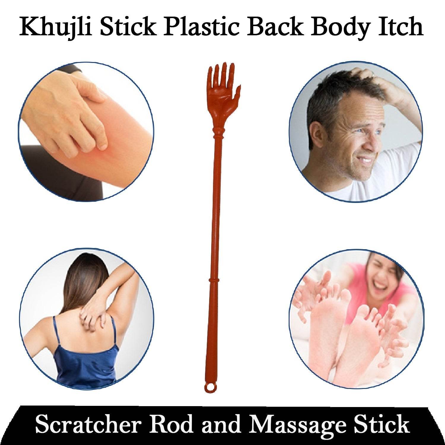Khujli Stick Plastic Back Body Itch Scratcher Rod and Massage Stick - infinityexculsivestore.com