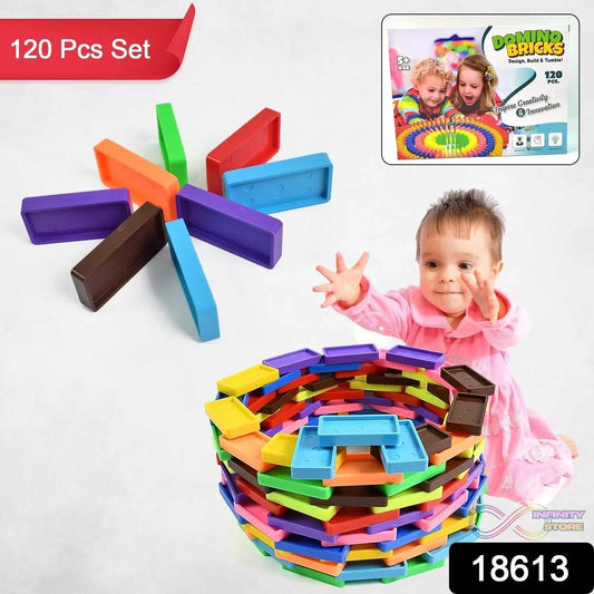Kids 120 Domino Blocks Dominoes (120 Pcs Set) - infinityexculsivestore.com
