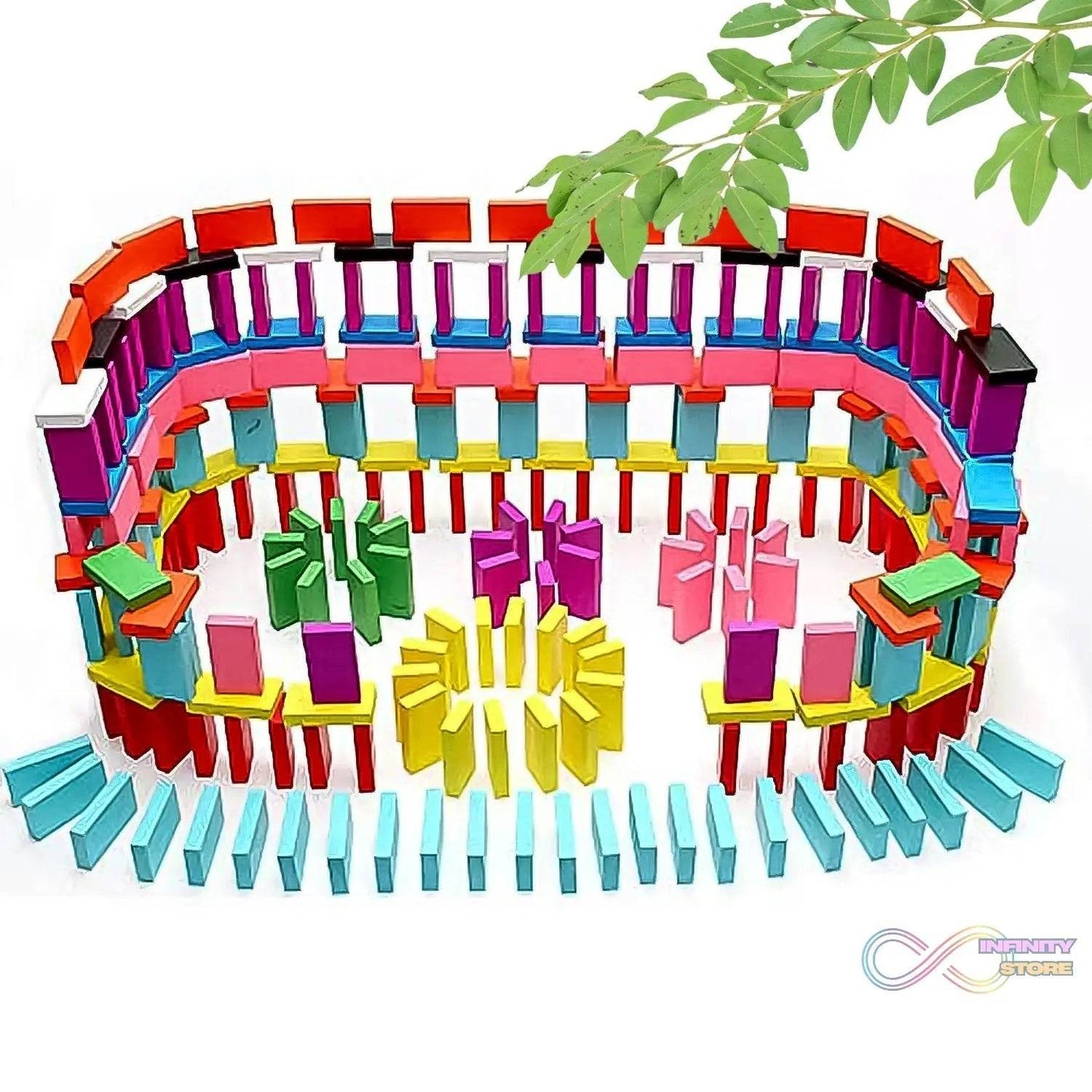 Kids 120 Domino Blocks Dominoes (120 Pcs Set) - infinityexculsivestore.com