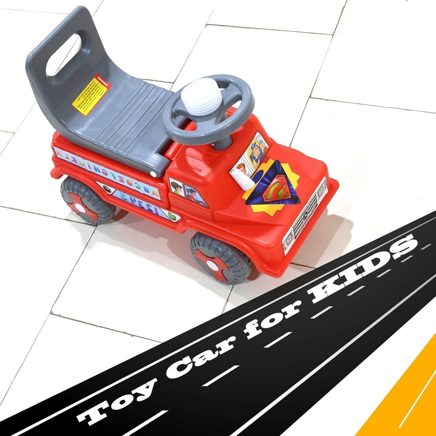 Kids Baby Ride-On Push Car with Musical Horn & Backrest – Perfect Toy for Toddlers - infinityexculsivestore.com