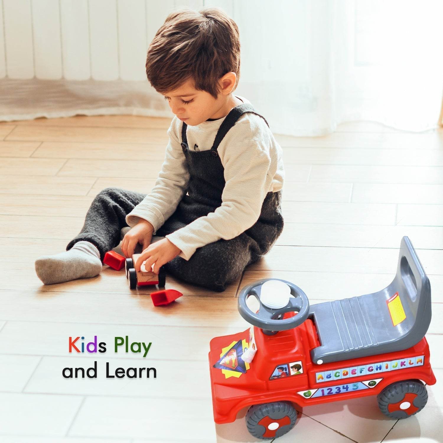 Kids Baby Ride-On Push Car with Musical Horn & Backrest – Perfect Toy for Toddlers - infinityexculsivestore.com