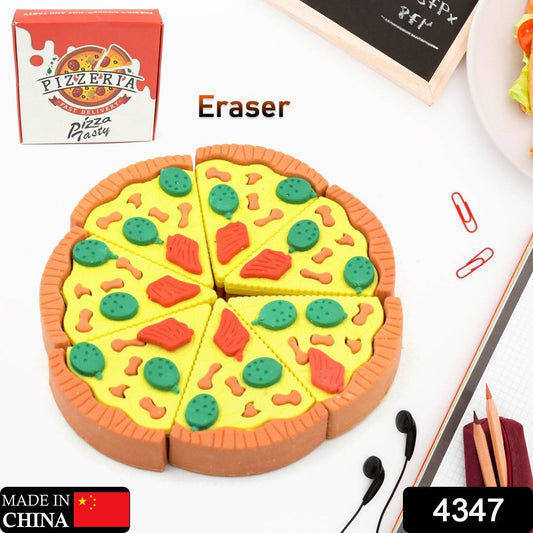 3D Pizza Slices Kids Favourite Food Eraser, Pizza 7 slice eraser for kids Adults fast food lover Stationary Kit Fancy & Stylish Colorful Erasers, for Return Gift, Birthday Party, School Prize - infinityexculsivestore.com
