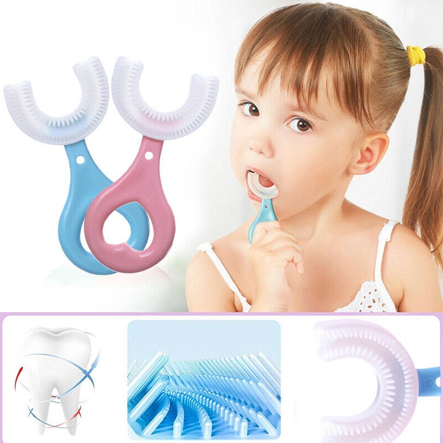 Kids U S Tooth Brush used in all kinds of household bathroom places for washing teeth of kids, toddlers and children’s easily and comfortably. - infinityexculsivestore.com