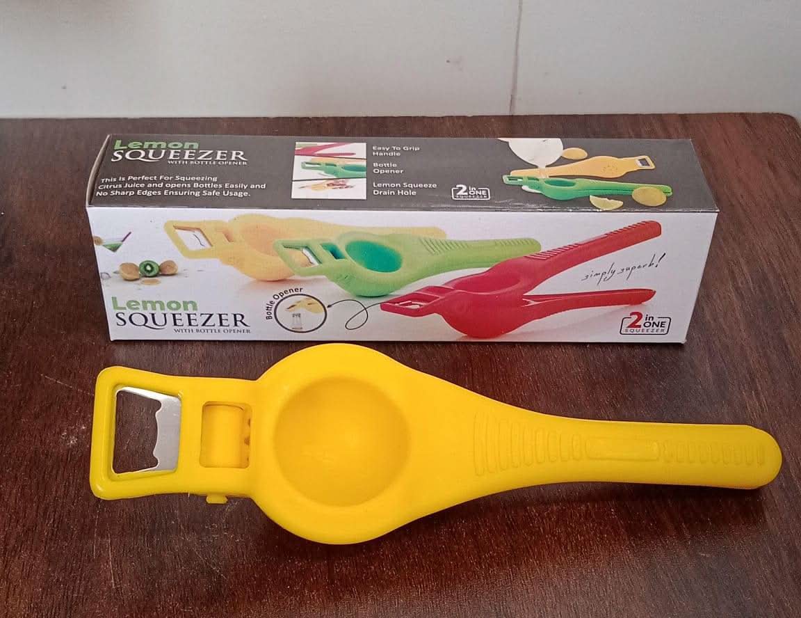 Kitchen 2 in 1 Unbreakable Lemon Squeezer and Bottle Opener (1 Pc) - infinityexculsivestore.com