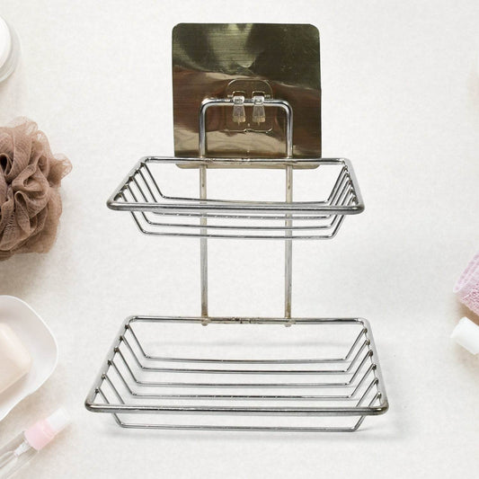 Kitchen Bathroom Soaps Storage Rack with 2 Hook for Home - infinityexculsivestore.com