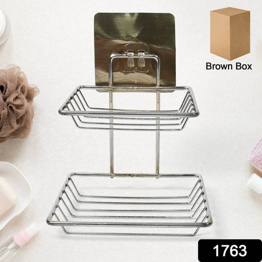 Kitchen Bathroom Soaps Storage Rack with 2 Hook for Home - infinityexculsivestore.com