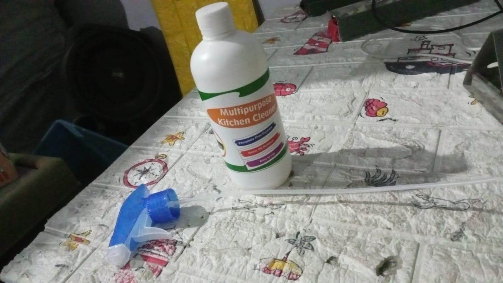 Kitchen Cleaner Spray Oil & Grease Stain Remover Stove & Chimney Cleaner Spray Non-Flammable Nontoxic Magic Degreaser Spray for Kitchen Gas Stove Cleaning Spray (Approx 500ML) - infinityexculsivestore.com