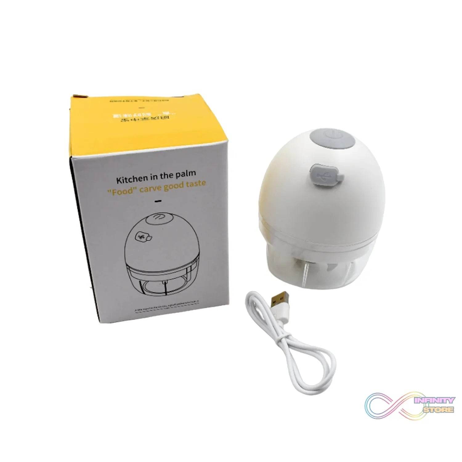 Chopper for Kitchen Electric, Rechargeable Garlic Chopper, Cordless Mini Food Processor, Portable Food Chopper with Detachable Stainless Steel Blade for Garlic, Ginger, Onion, Meat (200ML) - infinityexculsivestore.com