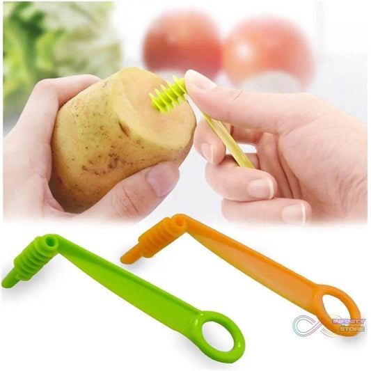 Kitchen Plastic Vegetables Spiral Cutter / Spiral Knife / Spiral Screw Slicer - infinityexculsivestore.com
