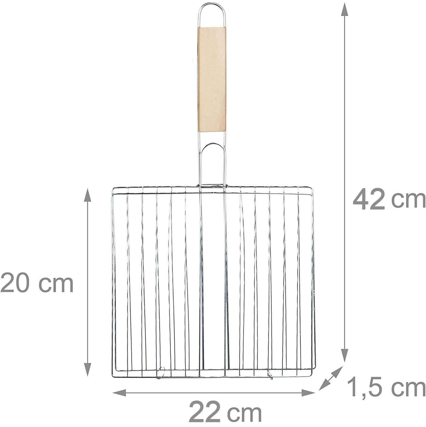 Kitchen Square Roaster Grill Barbecue Grill with Wooden Handle - infinityexculsivestore.com