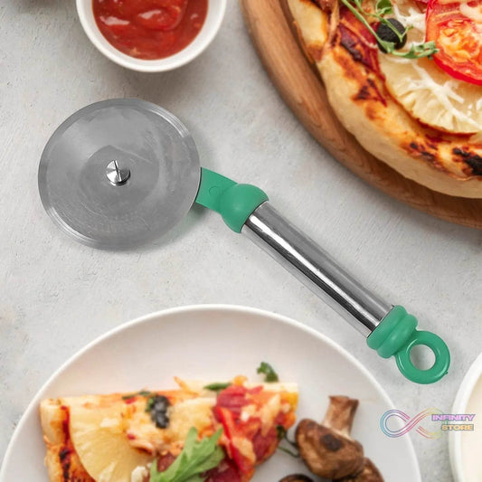Kitchen Stainless Steel Wheel Pizza Cutter (1 pc) - infinityexculsivestore.com