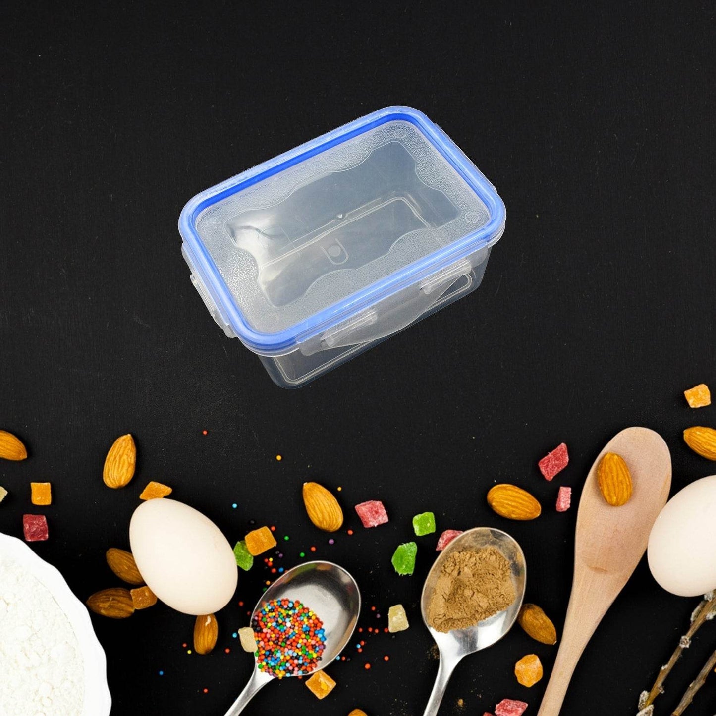 Kitchen Storage Container Set with Food Grade Plastic and Air Seal Lock Lid for Storage of Grocery, Spices, Dry fruits Use For Home, Office, Restaurant, Canteens (3 Piece Set) - infinityexculsivestore.com