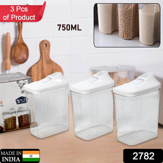 Kitchen Storage Jars & Container Set 3pc , Transparent Jar Set For home & Kitchen Use - infinityexculsivestore.com