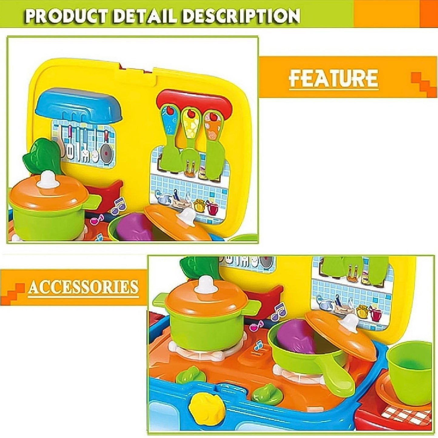 Kitchen Vehicle Set Toy for Kids Big Cooking (21 Pcs Set) - infinityexculsivestore.com