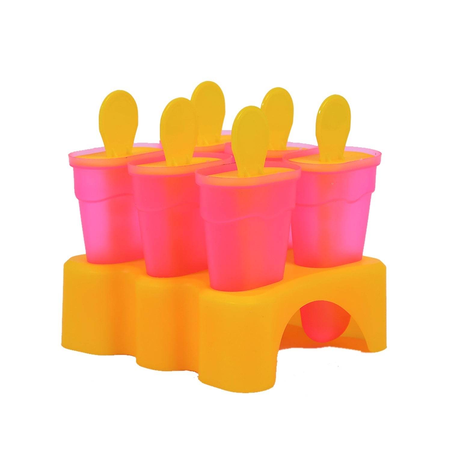 Kulfi Maker Moulds Set Plastic Homemade Kulfi Mould 6pcs Set For Freezer Use - infinityexculsivestore.com