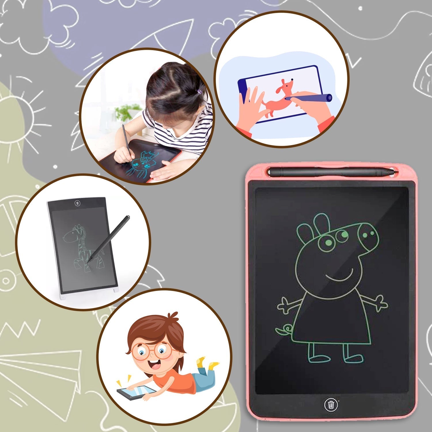 LCD Portable Writing Pad / Tablet for Kids - 8.5 Inch - infinityexculsivestore.com