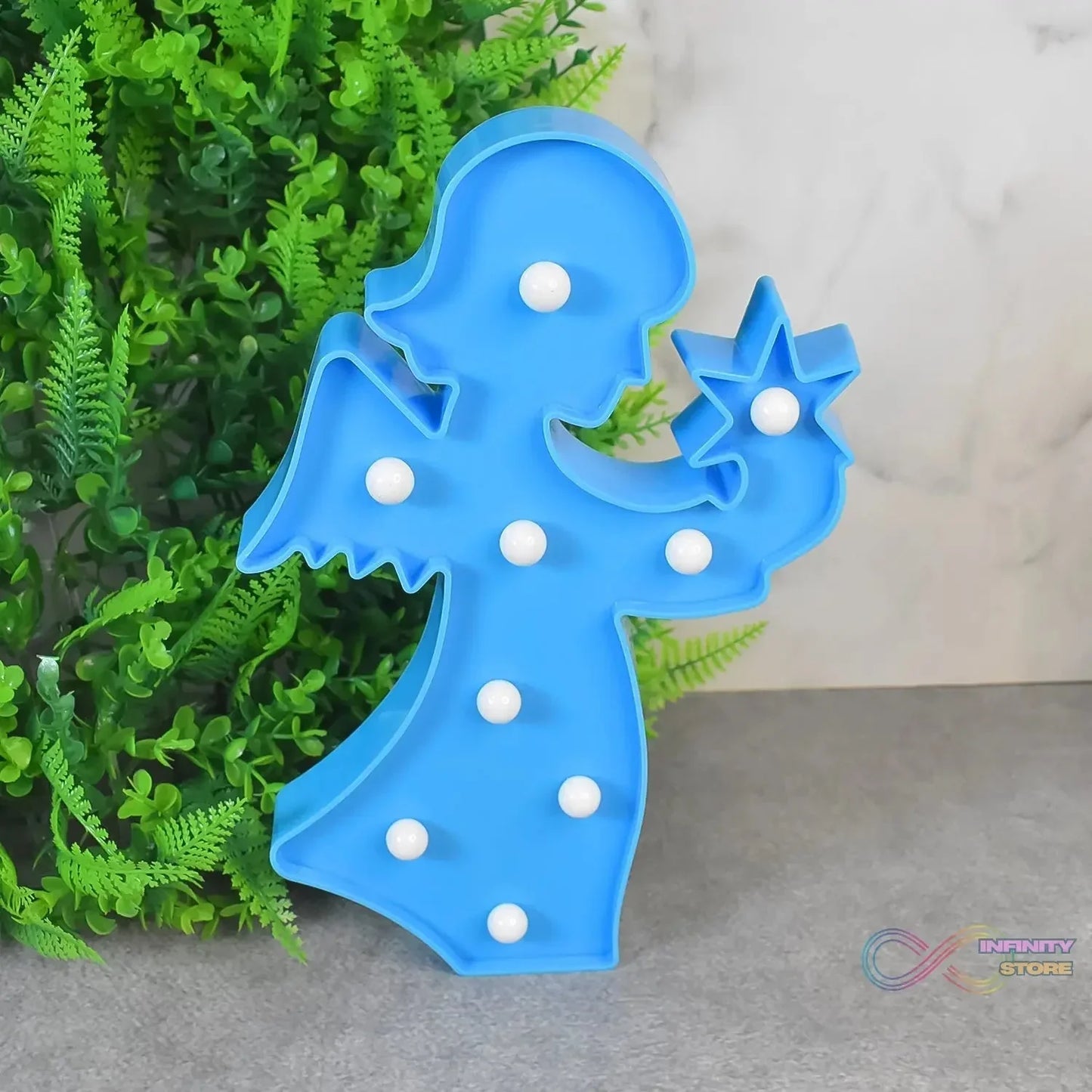 LED Angel Shape Night Light Desk Lamp (1 Pc / Battery Not Included) - infinityexculsivestore.com