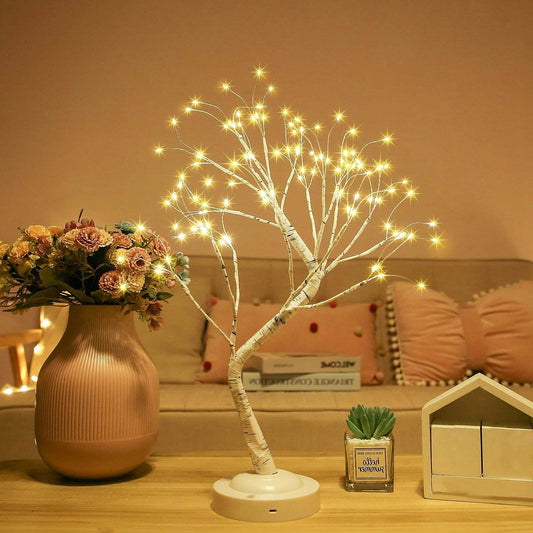 108 LED Birch Tree Lights Artificial Tabletop Fairy Tree Lamp Eight Lighting Modes USB or Battery Operated with Timer Decor for Bedroom Living Room Wedding Christmas Easter - infinityexculsivestore.com