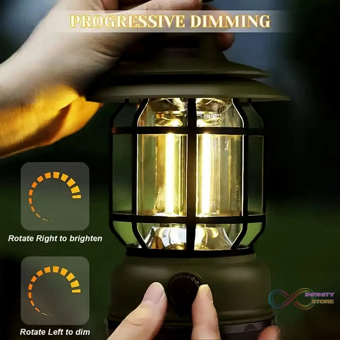 LED Camping Lante Light Retro Style Lighting Battery Type - c Rechargeable (1 Pc) - infinityexculsivestore.com