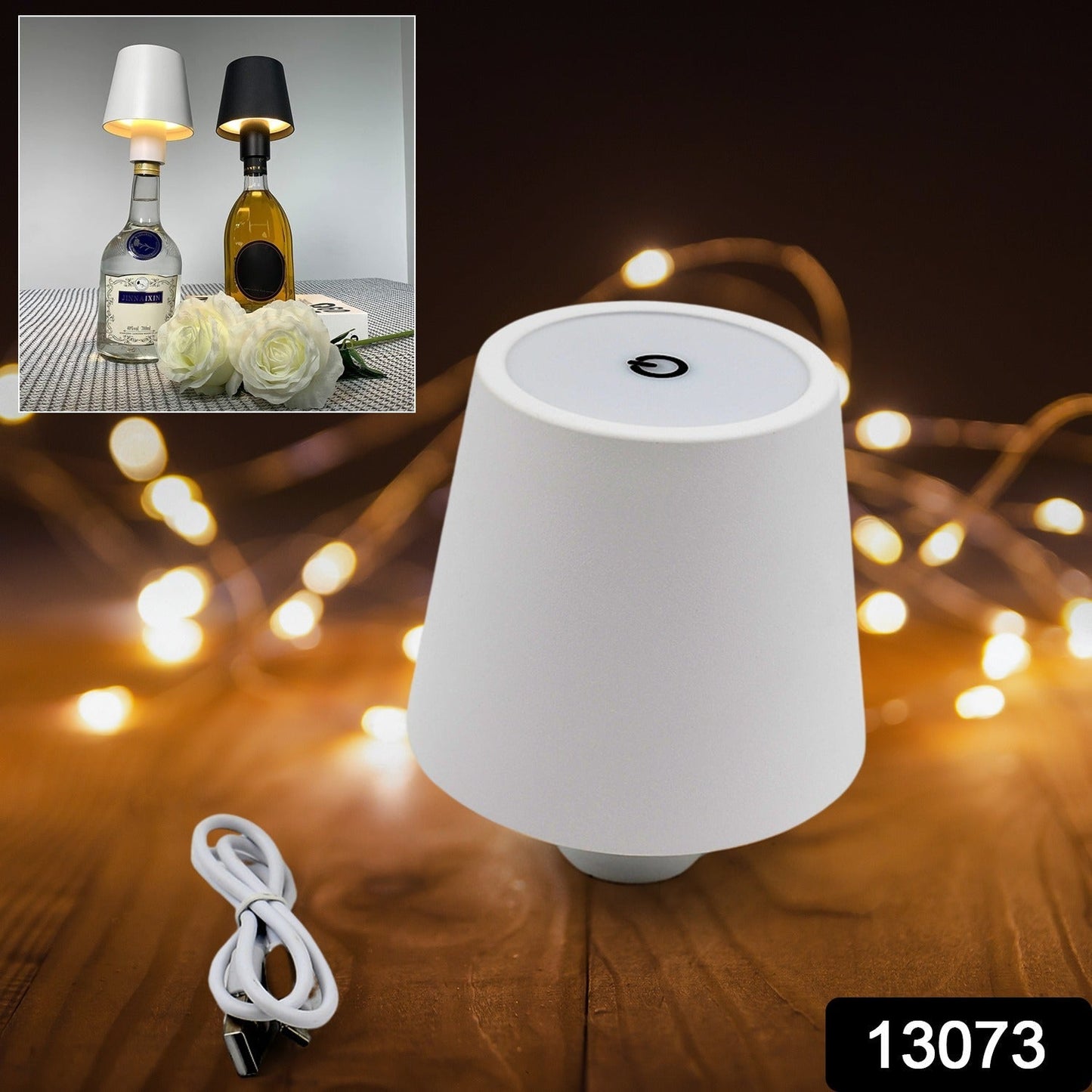 LED Dimmable Bottle Lamp 3 Color Temperature, Wireless Table Lamp for Indoor and Outdoor, USB Rechargeable Bottle Lamp for Family, Restaurant & Bar (1 Pc) - infinityexculsivestore.com