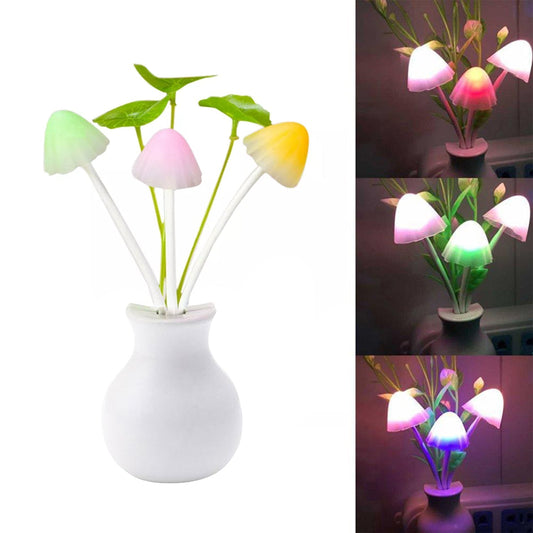 LED Dream Night Light, Auto ON / Off Sensor Mushroom Lamp (Multicolor) - infinityexculsivestore.com