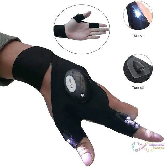 LED Flashlight Gloves Gifts for Men (Hand Gloves Light / 1 Pair) - infinityexculsivestore.com