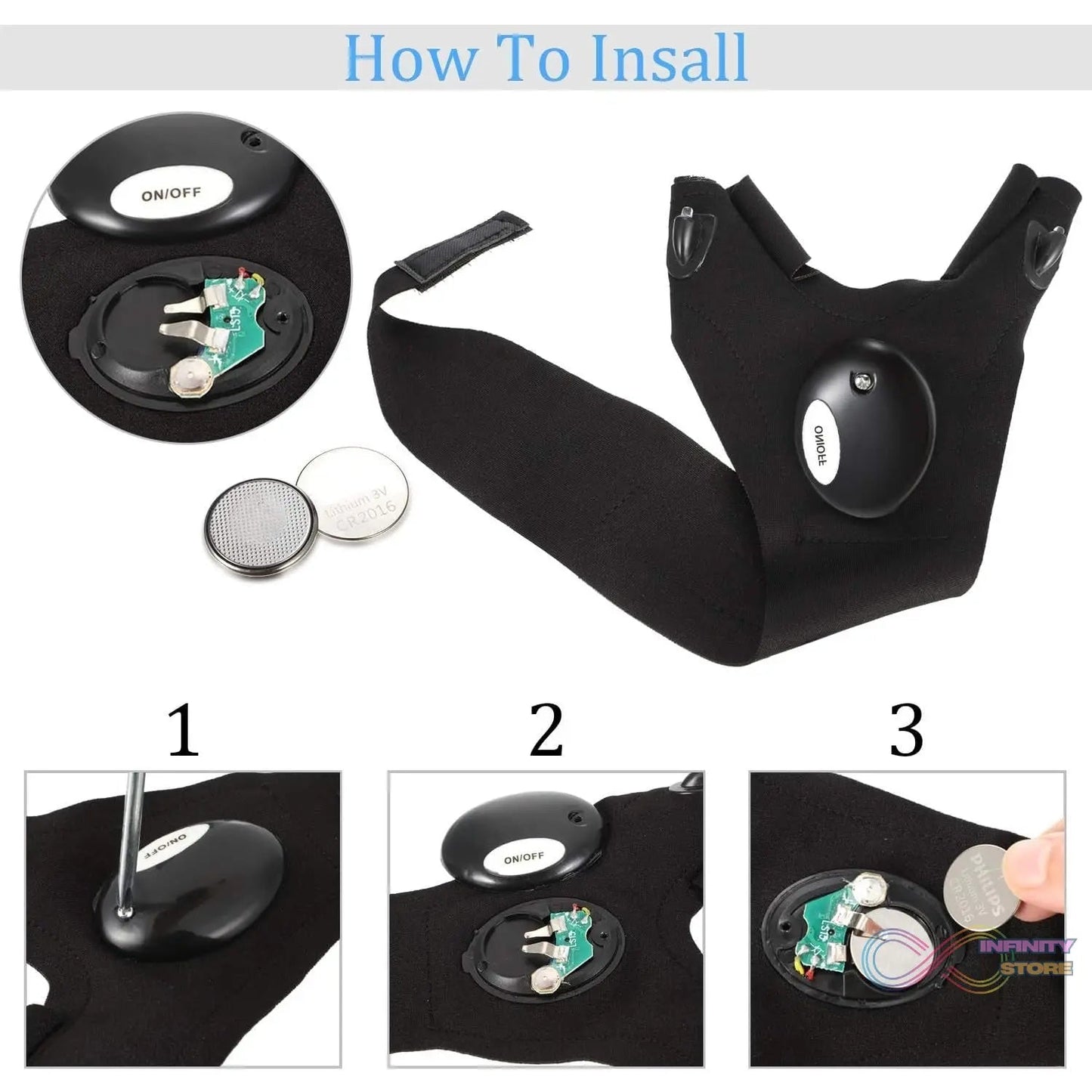 LED Flashlight Gloves Gifts for Men (Hand Gloves Light / 1 Pair) - infinityexculsivestore.com