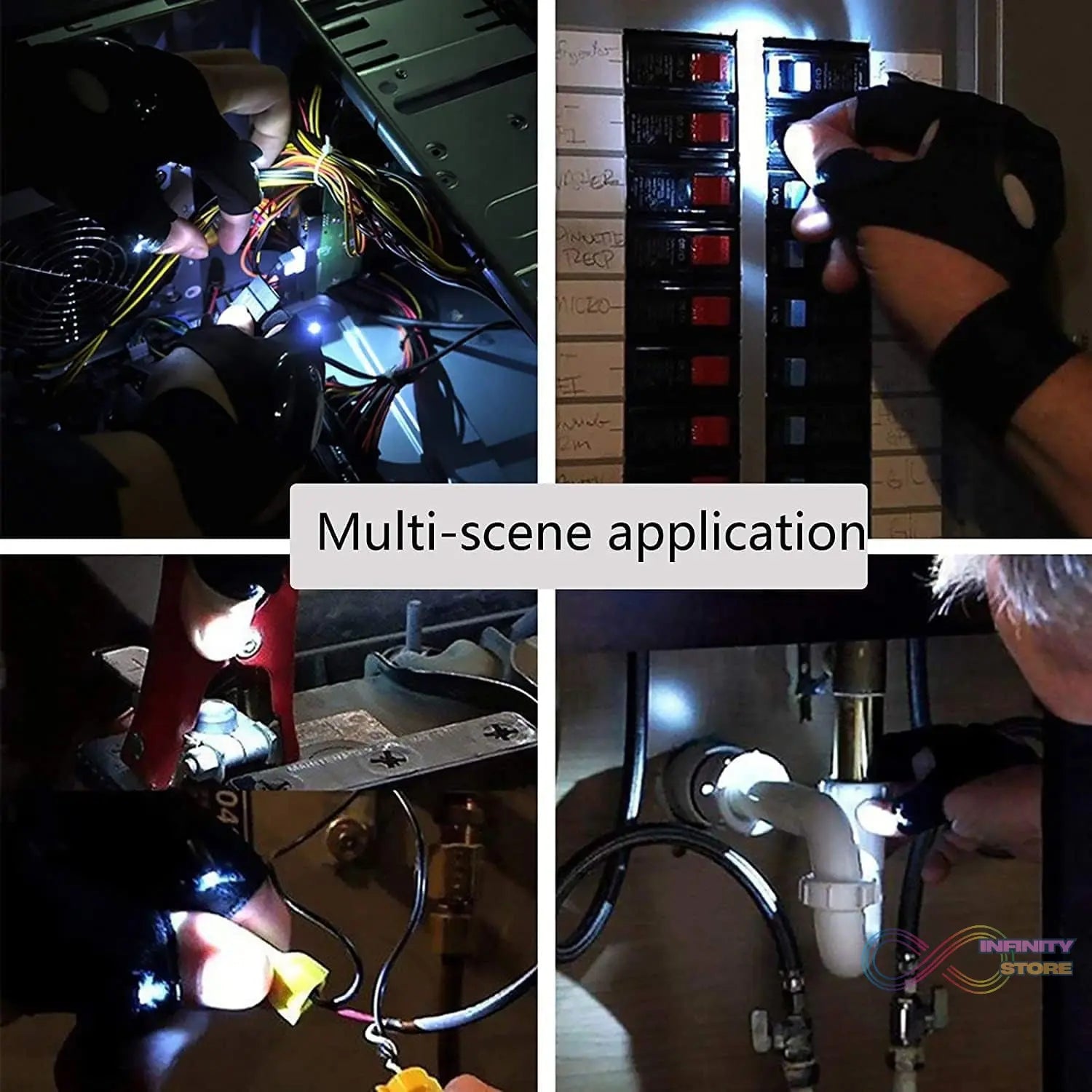 LED Flashlight Gloves Gifts for Men (Hand Gloves Light / 1 Pair) - infinityexculsivestore.com