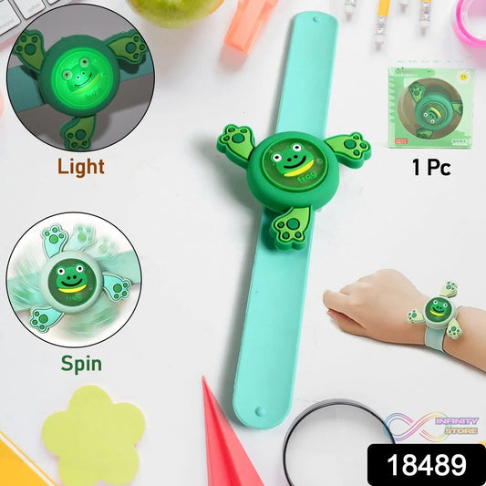 LED Light & Spinning Slap Kids Cartoon Bracelet Wrist Band (1 Pc / Mix Design) - infinityexculsivestore.com