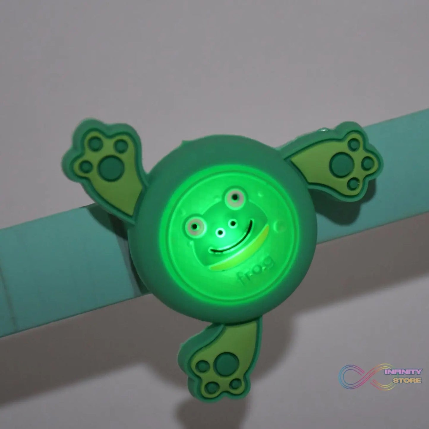LED Light & Spinning Slap Kids Cartoon Bracelet Wrist Band (1 Pc / Mix Design) - infinityexculsivestore.com