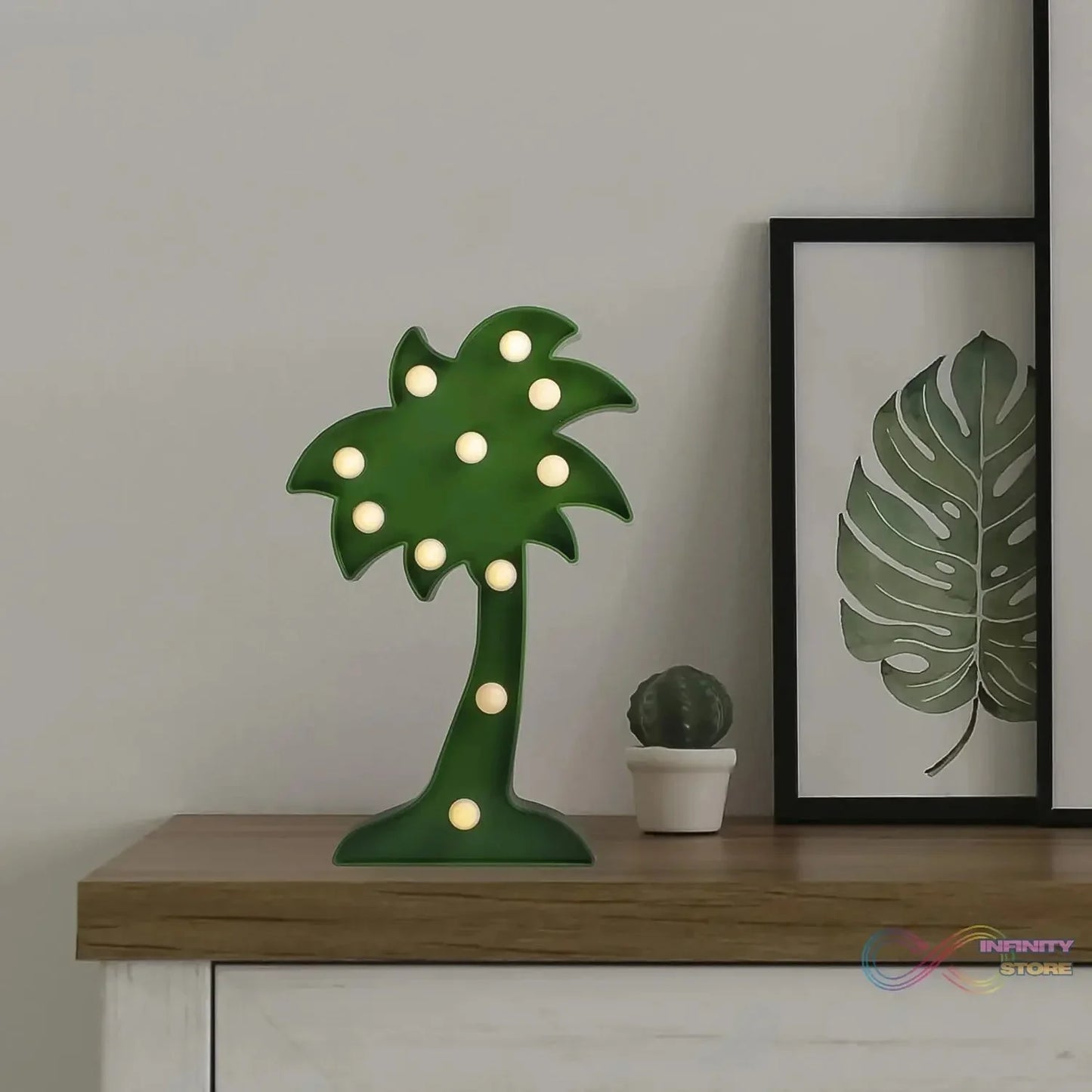 LED Night Light Coconut Tree Light Romantic Table Lamp (1 Pc / Battery Not Included) - infinityexculsivestore.com