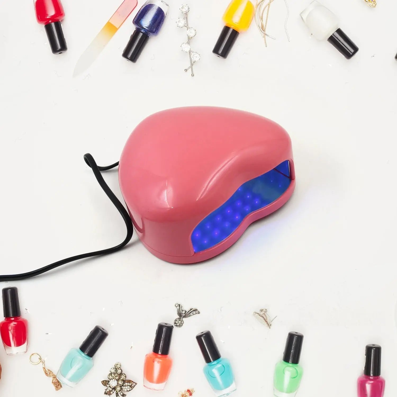 LED UV Lamp Nail Dryer Gel Nail Lamp Nail Polish Curing Lamp (1 Pc / Mix Design) - infinityexculsivestore.com