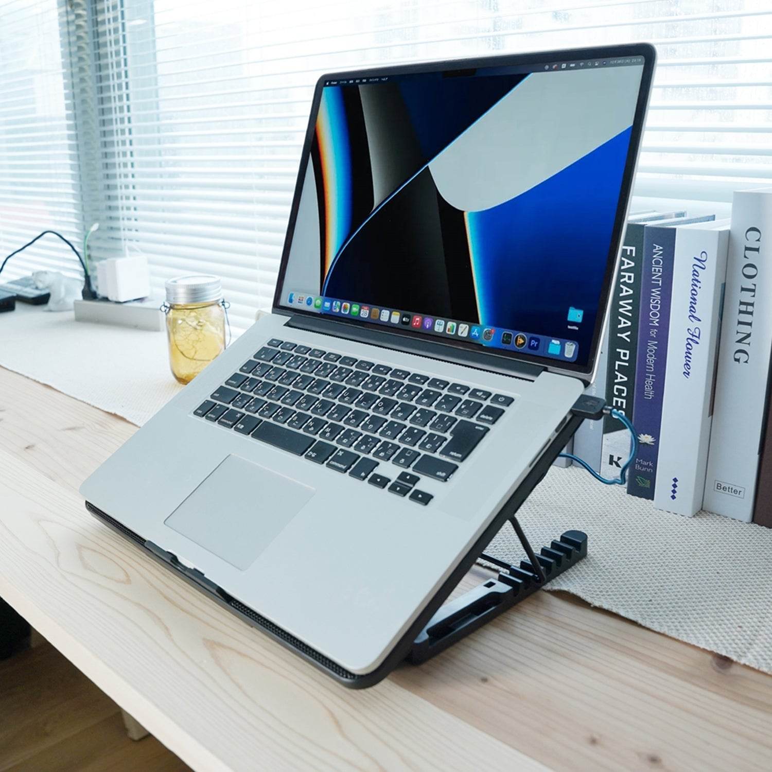 Laptop Cooler Cooling Pad with 2 Quiet Led Fans, Dual USB Ports, Portable Ultra Slim USB Powered 7 Heights Adjustable Laptop Stand for Gaming Laptop - infinityexculsivestore.com