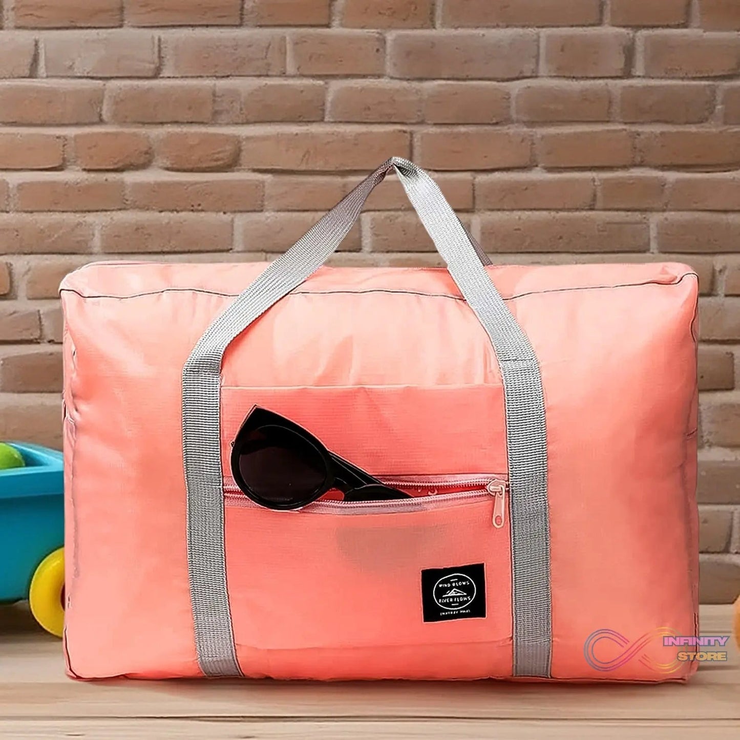 Large Capacity Luggage Bag, Foldable Waterproof Travel Bag (1 Pc / Mix Color) - infinityexculsivestore.com