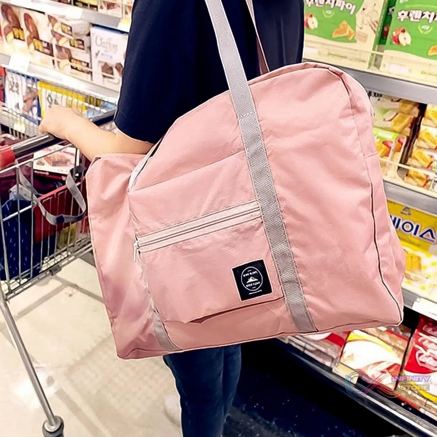 Large Capacity Luggage Bag, Foldable Waterproof Travel Bag (1 Pc / Mix Color) - infinityexculsivestore.com