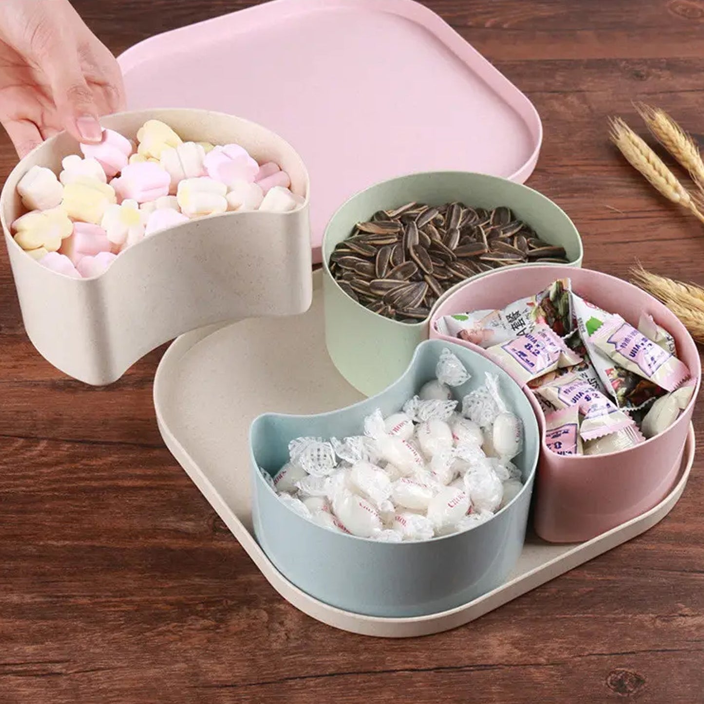 Large Compartment Box | Creative Divided Food Fruit Plate - infinityexculsivestore.com