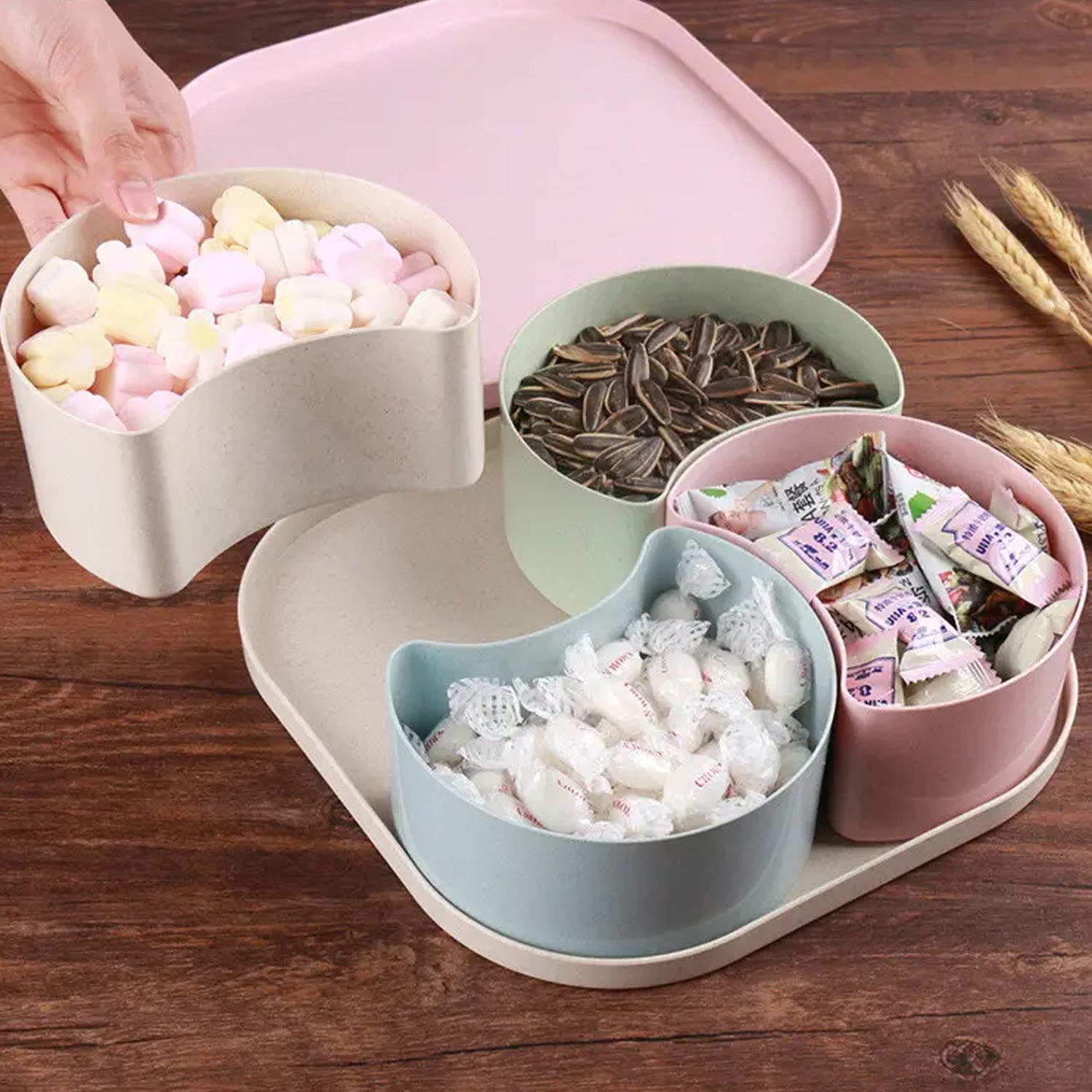 Large Compartment Box | Creative Divided Food Fruit Plate - infinityexculsivestore.com