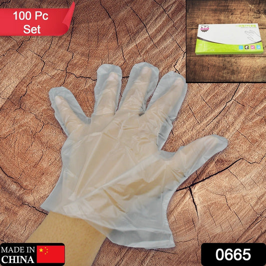Large Disposable Gloves (100 Pcs): Clear Plastic, Multipurpose - infinityexculsivestore.com