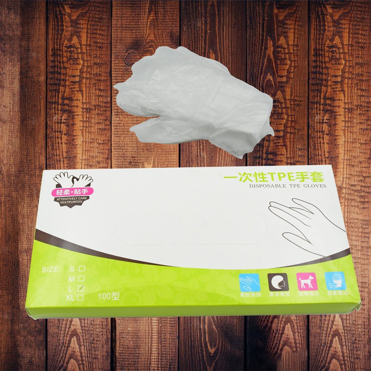 Large Disposable Gloves (100 Pcs): Clear Plastic, Multipurpose - infinityexculsivestore.com