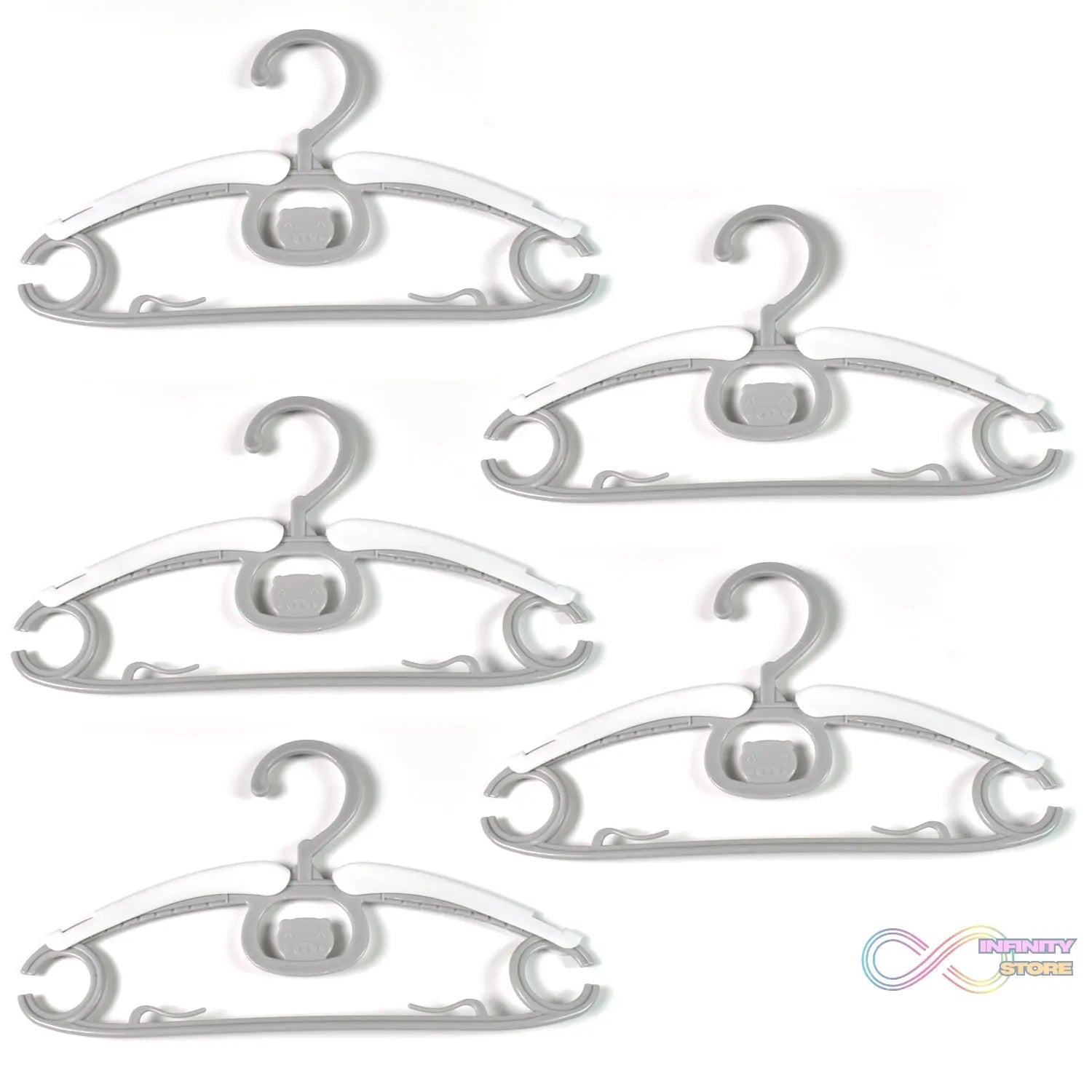 Large Dress Hanger Plastic Adjustable Cloth Hanger (5 pcs Set) - infinityexculsivestore.com