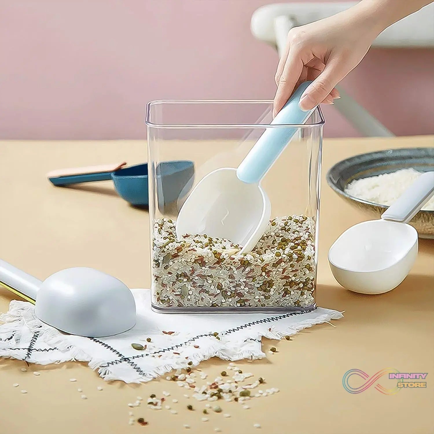 Large Plastic Measuring Spoons Flour Scoops for Home Kitchen (1 Pc) - infinityexculsivestore.com